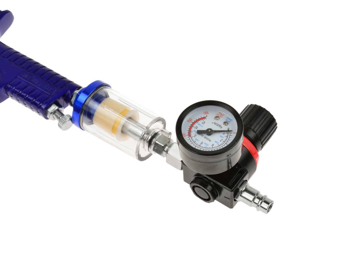 GEKO G03151 600ml Striekacia pištoľ na maľovanie HVLP, vzduchová + reduktor