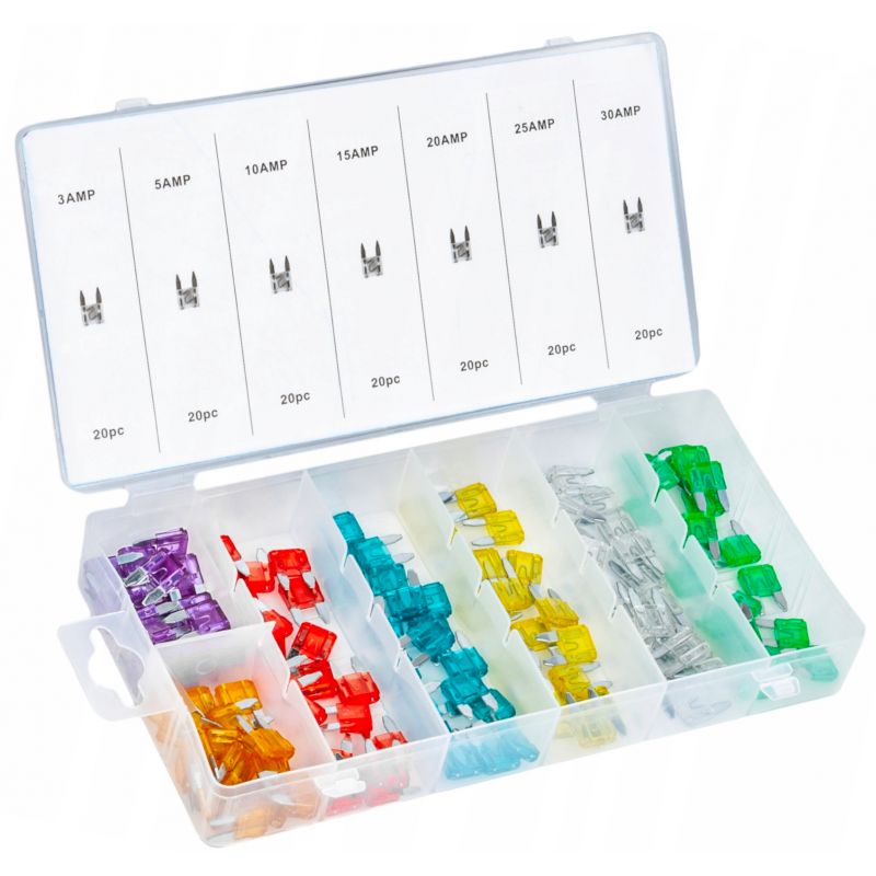 KRAFT&DELE KD1301 Automobilové poistky, súprava poistiek do auta 140ks 3-30A