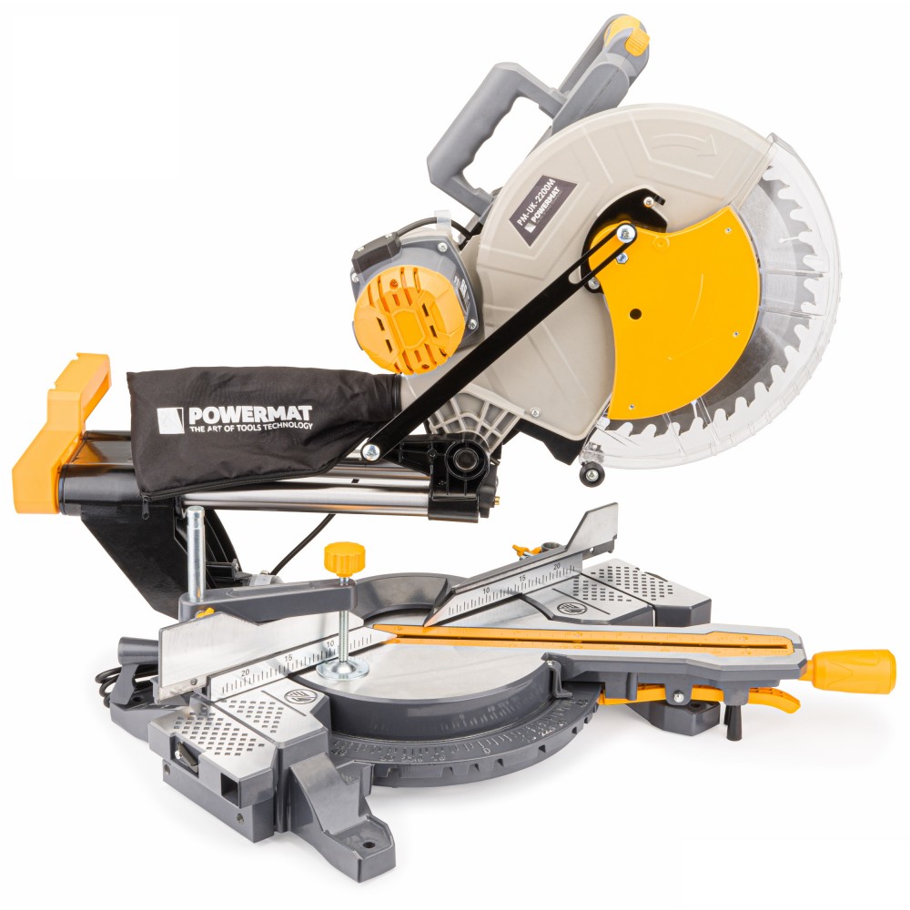 POWERMAT PM-UK-2200M Pokosová píla na drevo 2200W, rezačka + príslušenstvo