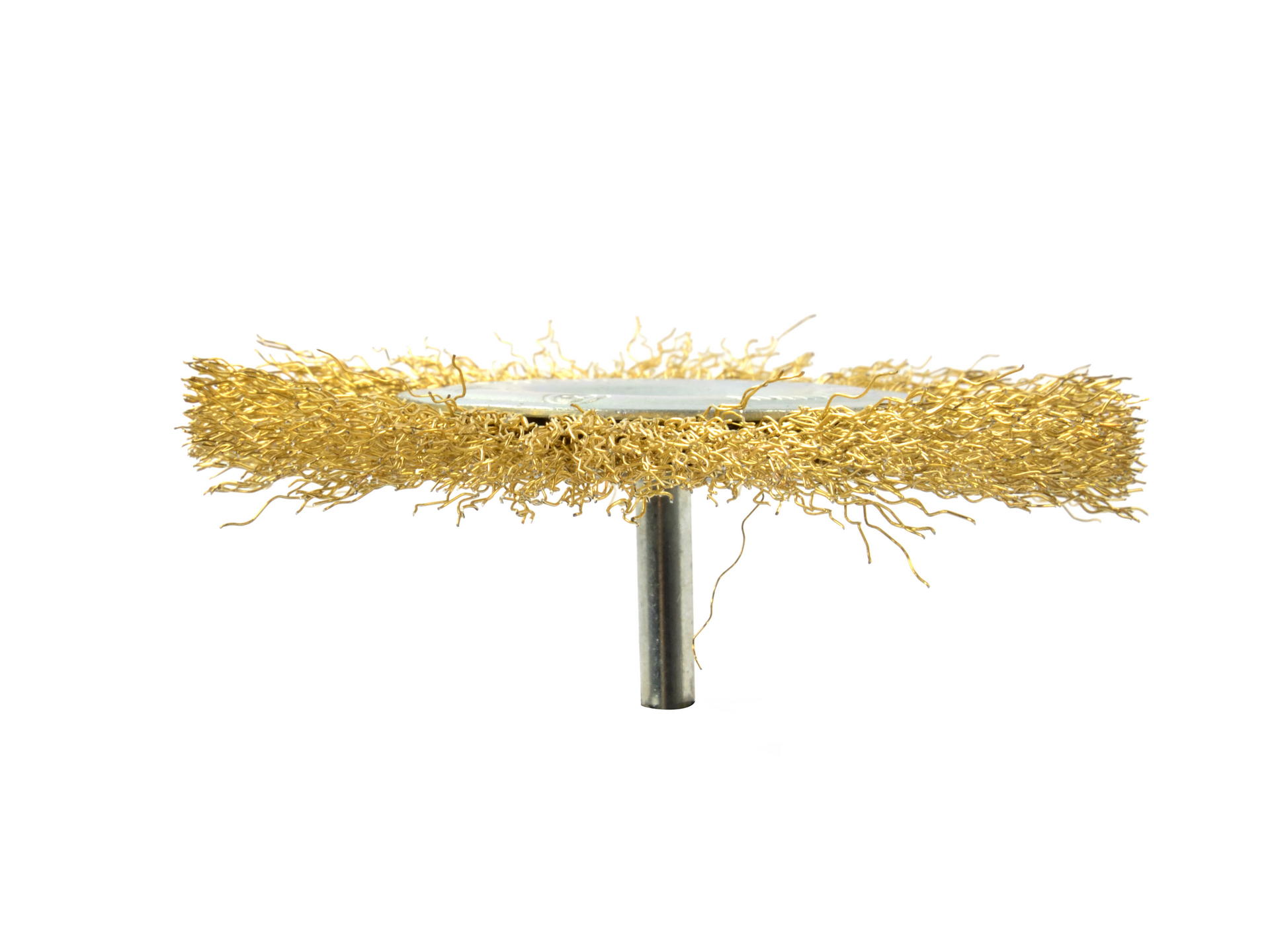 GEKO G00618 Drôtený kotúč kefa so stopkou (mosadzná) 100mm