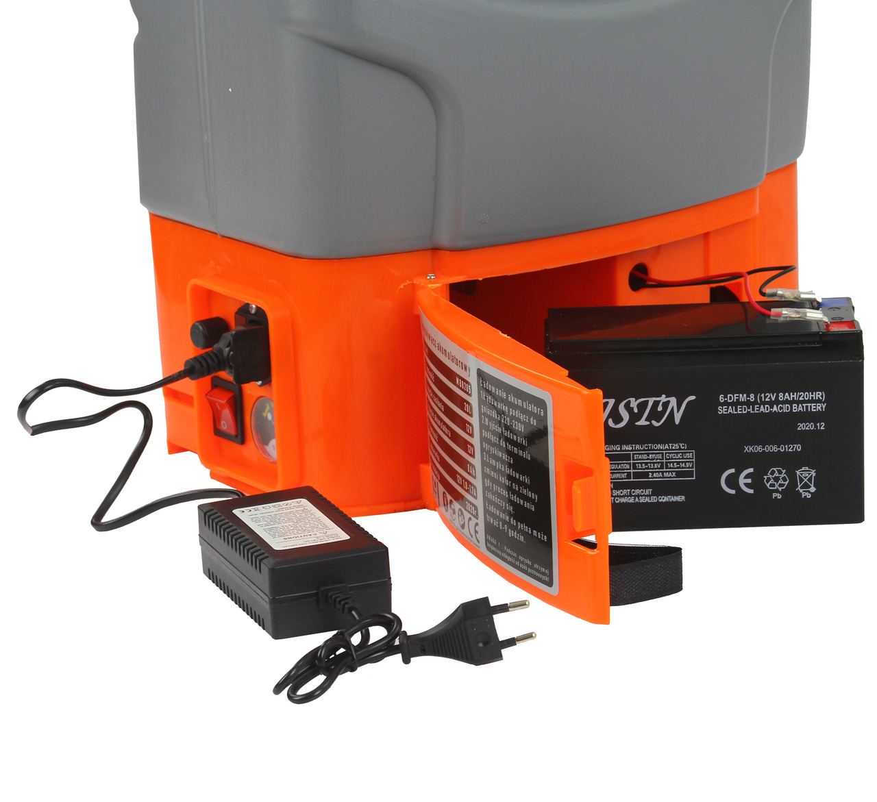 Marpol M80205 20L Akumulátorový chrbtový tlakový postrekovač, záhradný 12V SADA