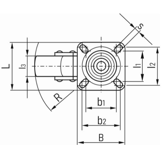 GEKO G71502 Otočné koliesko koleso s brzdou 50mm PP