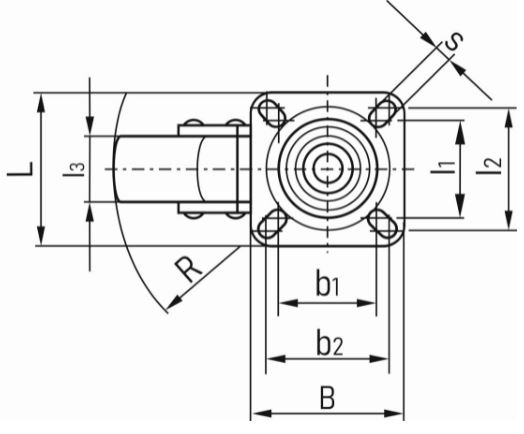 GEKO G71511 Otočné koliesko s brzdou koleso 50mm PP