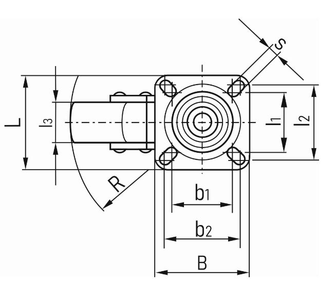 GEKO G71518 Otočné koliesko s brzdou koleso 100mm