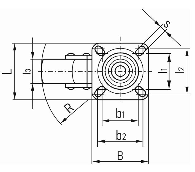 GEKO G71523 Otočné koliesko s brzdou koleso 125mm PP