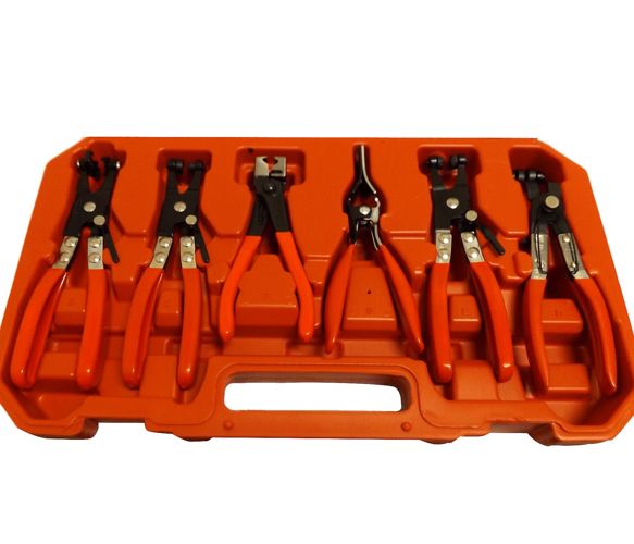 Magma 1048B Kliešte na sťahovacie samosvorné pásky spony svorky 9ks sada