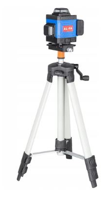 AL-FA ALNL4DG Laserova vodováha 4D 360° krížový laser meradlo + statív a puzdro