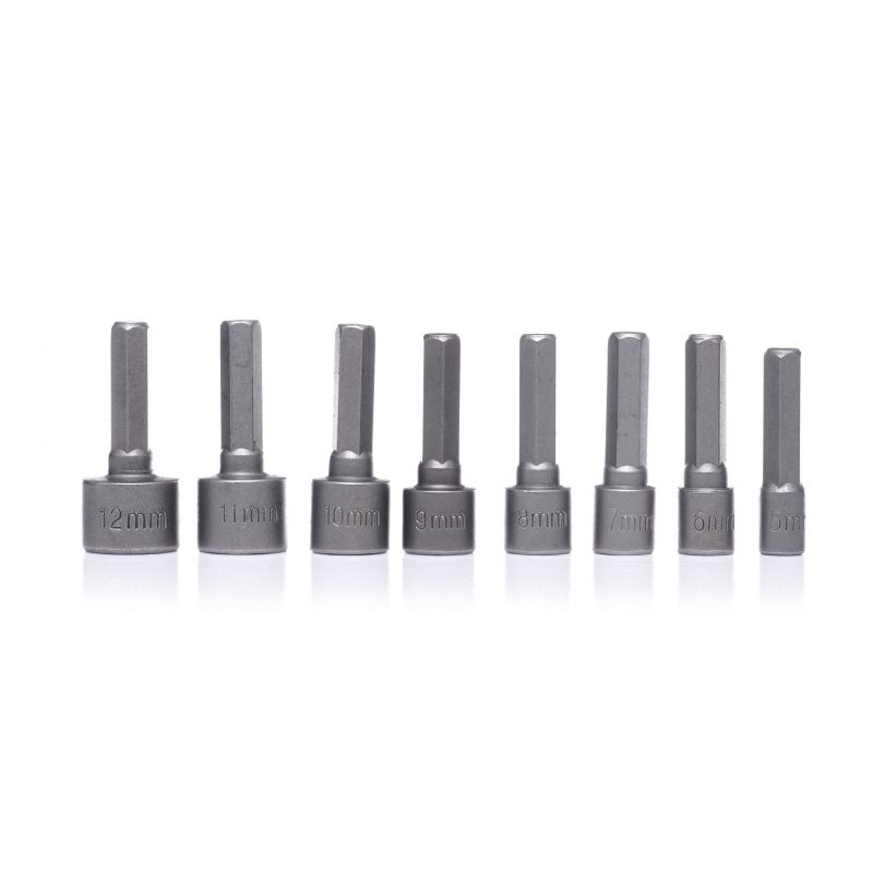 KRAFT&DELE KD10956 Nástrčné kľúče, hlavice pre vŕtačku, skrutkovač 8ks 5-12mm 6 hranné