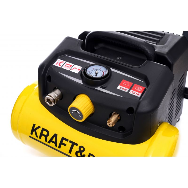 Kraft&Dele KD1415 BEZOLEJOVÝ KOMPRESOR 1200W 6L