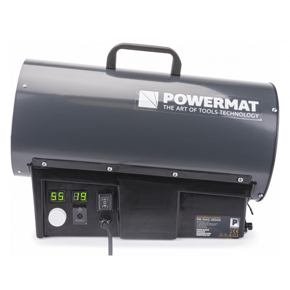 POWERMAT PM-NAG-25GLN Plynový ohrievač s termostatom, kúrenie LCD 25kW 520m3/h
