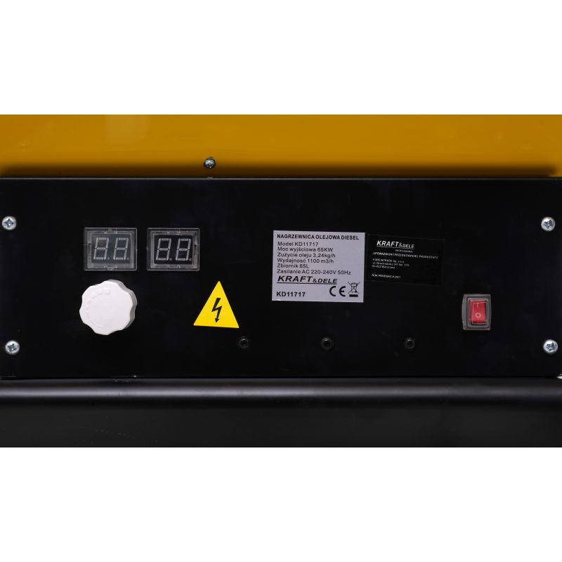 KRAFT&DELE KD11717 Naftový ohrievač s komínom 65kW digitálny termostat