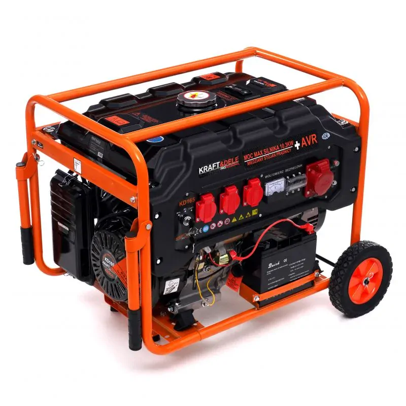 Kraft&Dele KD165 Elektrocentrála 5500W generátor prúdu AVR 12V 230V 380V s kolieskami