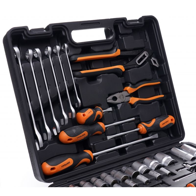 KRAFT&DELE KD10468 GOLA SADA NÁSTRČNÉ KĽÚČE BITY RAČŇA 66 ks CRV KUFRÍK