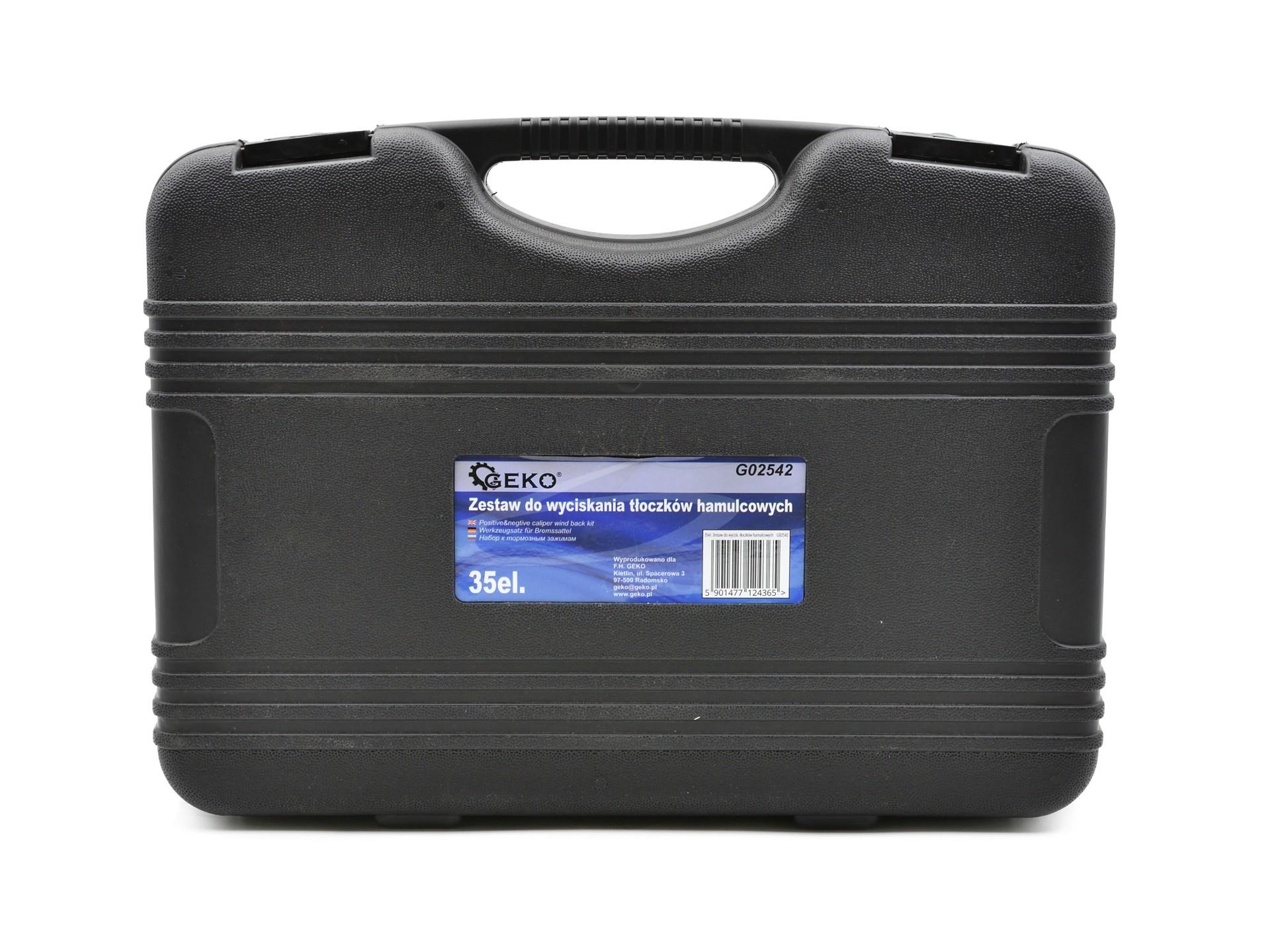 Geko G02542 Súprava na stlačenie brzdových piestov stlačovák 35 kusov
