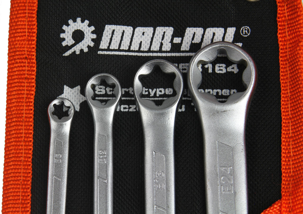 MAR-POL M58164P Očkové kľúče Torx 4 kusy (6-24 mm)