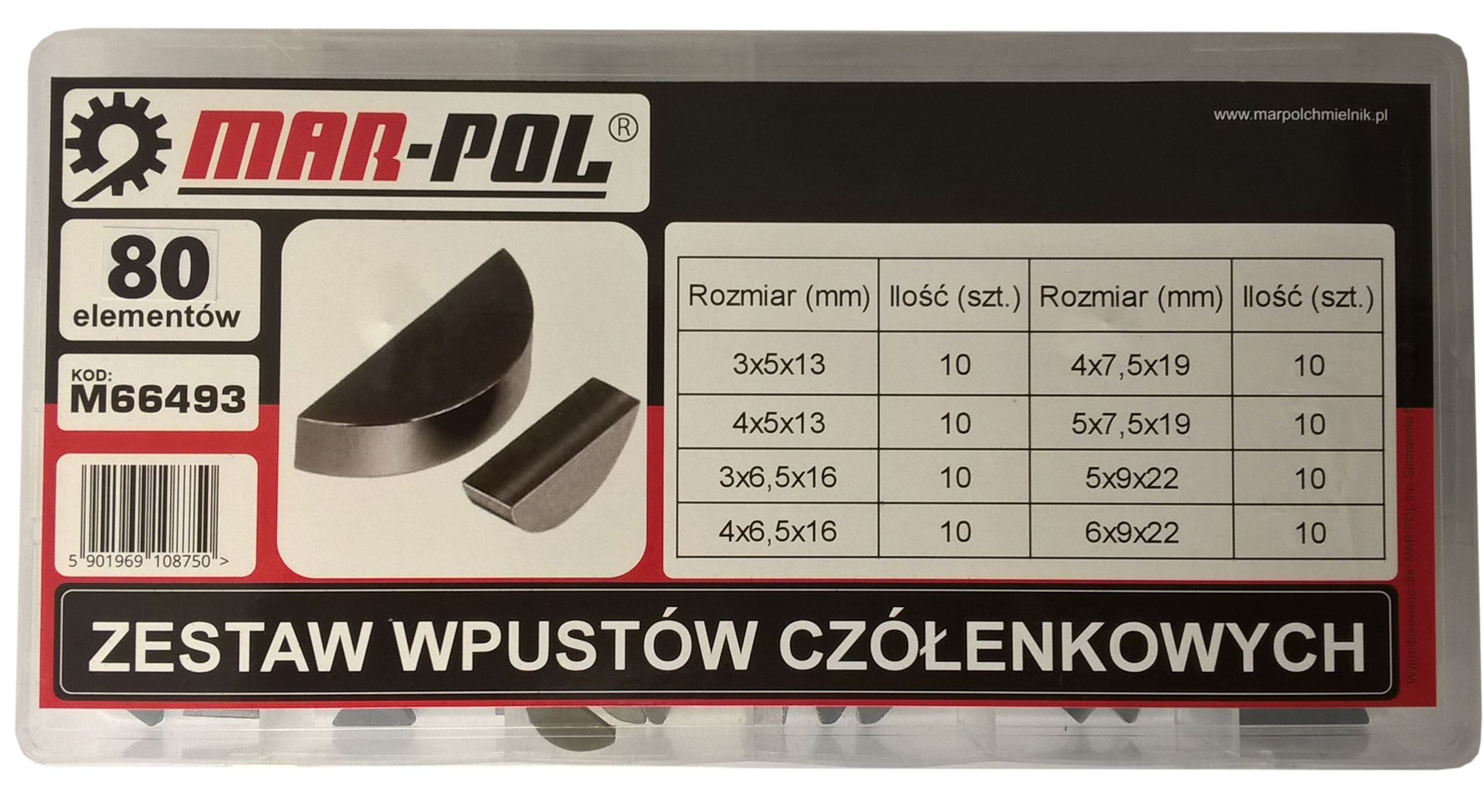MAR-POL M66493 Woodruffové segmentové perá 80ks