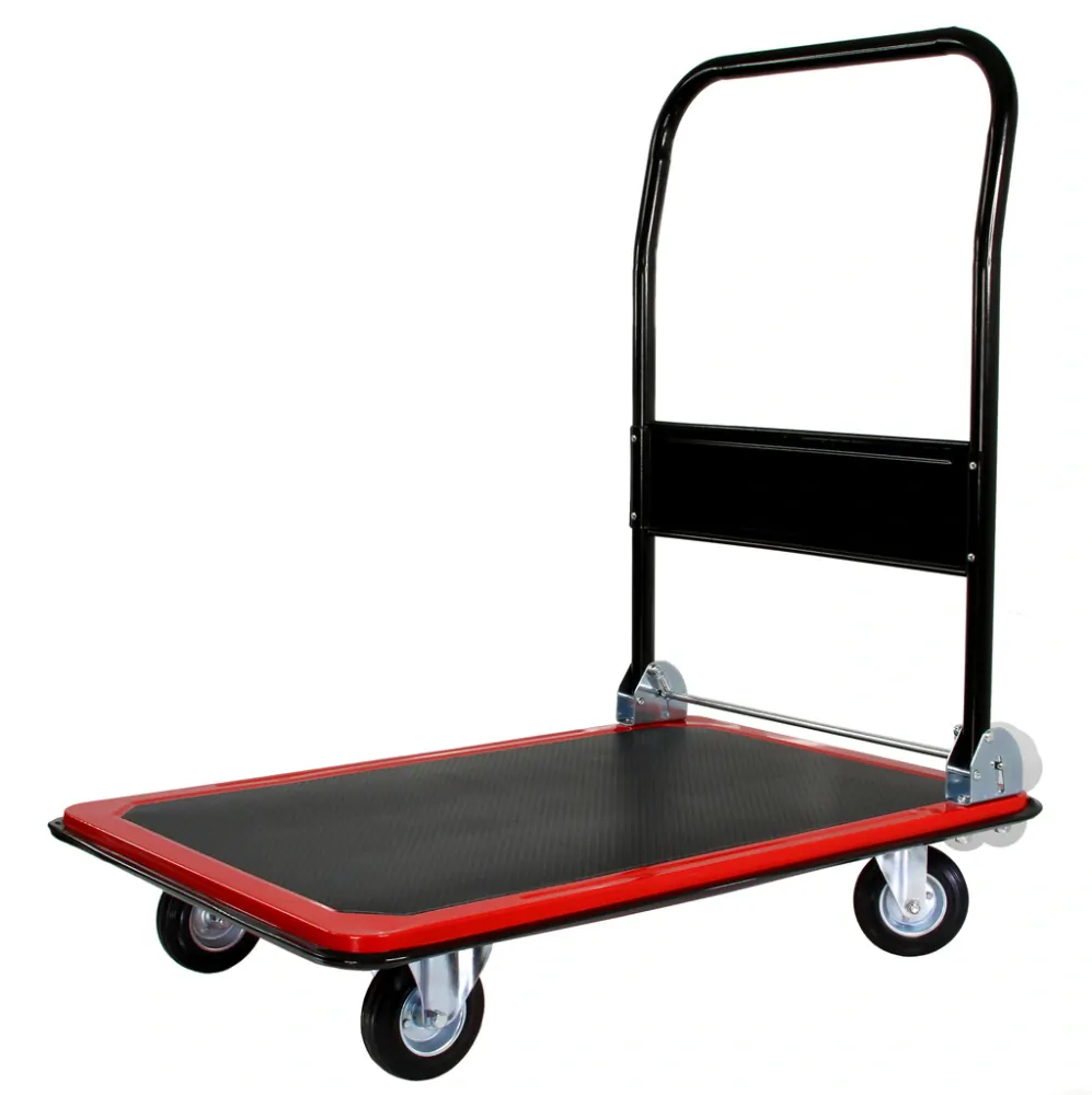 MAR-POL M80083 Plošinový transportný vozík 300kg sklopné madlo