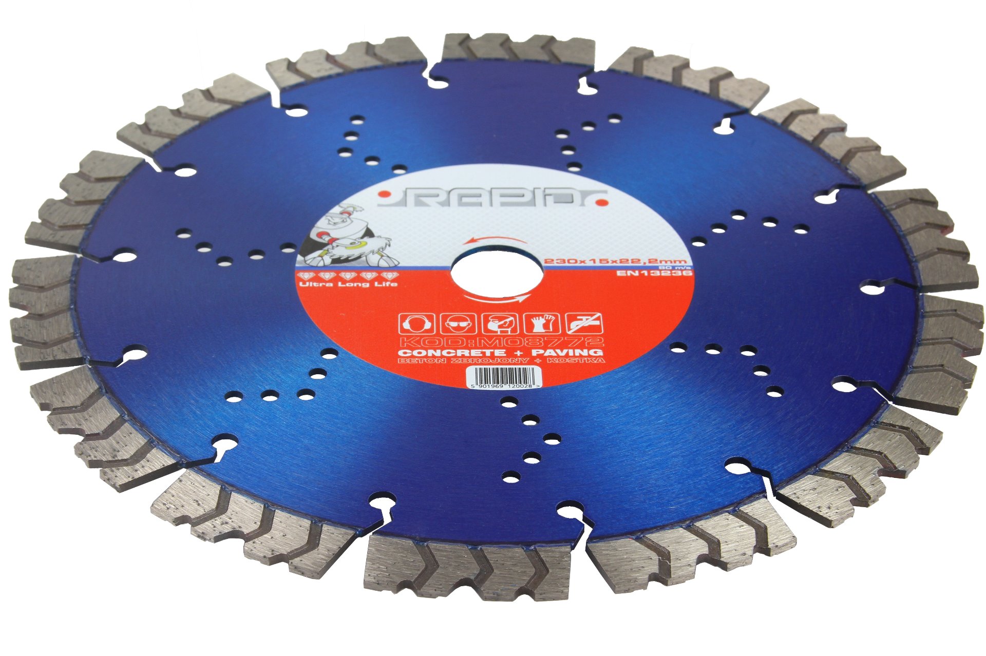 MAR-POL M08772 Diamantový kotúč 230x15x22,2 MM RAPID na dlažbu, tehlu, betón