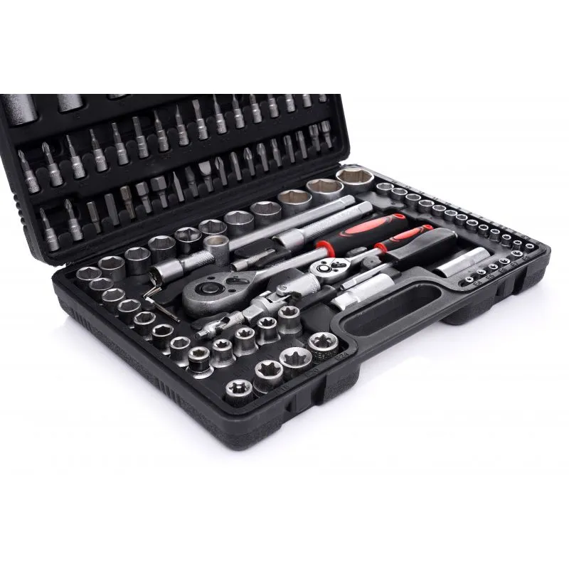 KRAFT&DELE EC303 Gola sada 108ks 1/4" 1/2" kľúčov, nástrčných hlavíc, bitov, račňových kľúčov