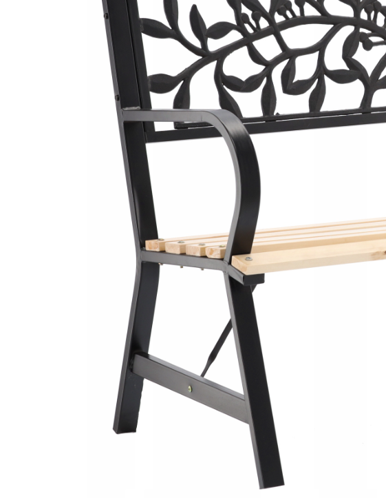 GardenLine Záhradná vonkajšia lavička lavica dreveno-kovová