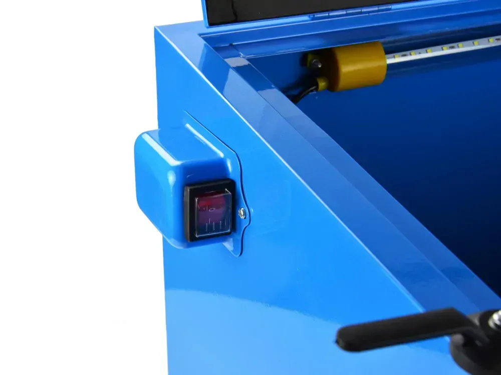 GEKO G02021 Pieskovacia kabína 90L kabínová pieskovačka pištoľ, rukavice