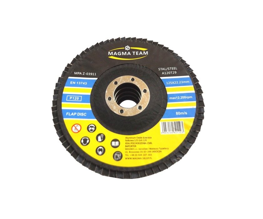 MAGMA Brúsny lamelový kotúč 125mm na kov P120 1ks