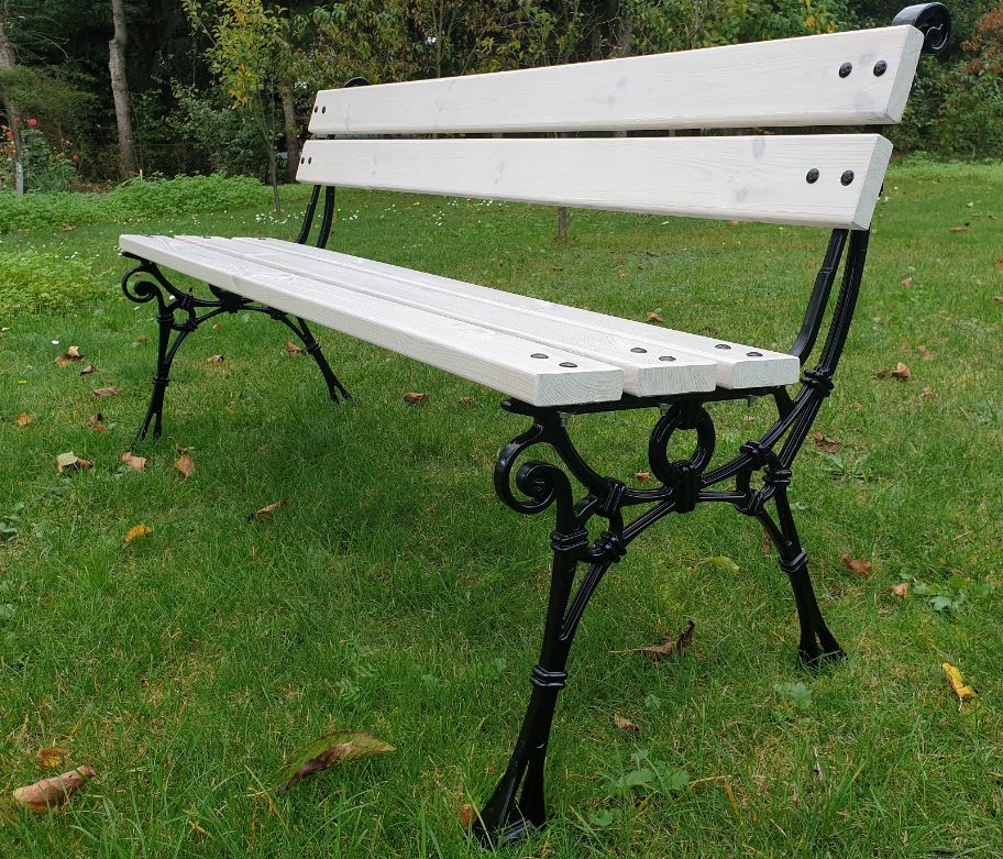 150cm Záhradná vonkajšia lavička lávka drevená retro hliníková