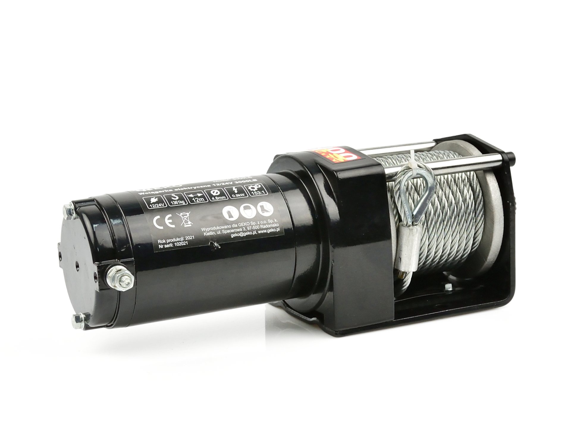 GEKO G81703 LANOVÝ ELEKTRICKÝ NAVIJAK kladkostroj ZDVIHÁK 12V 1361kg