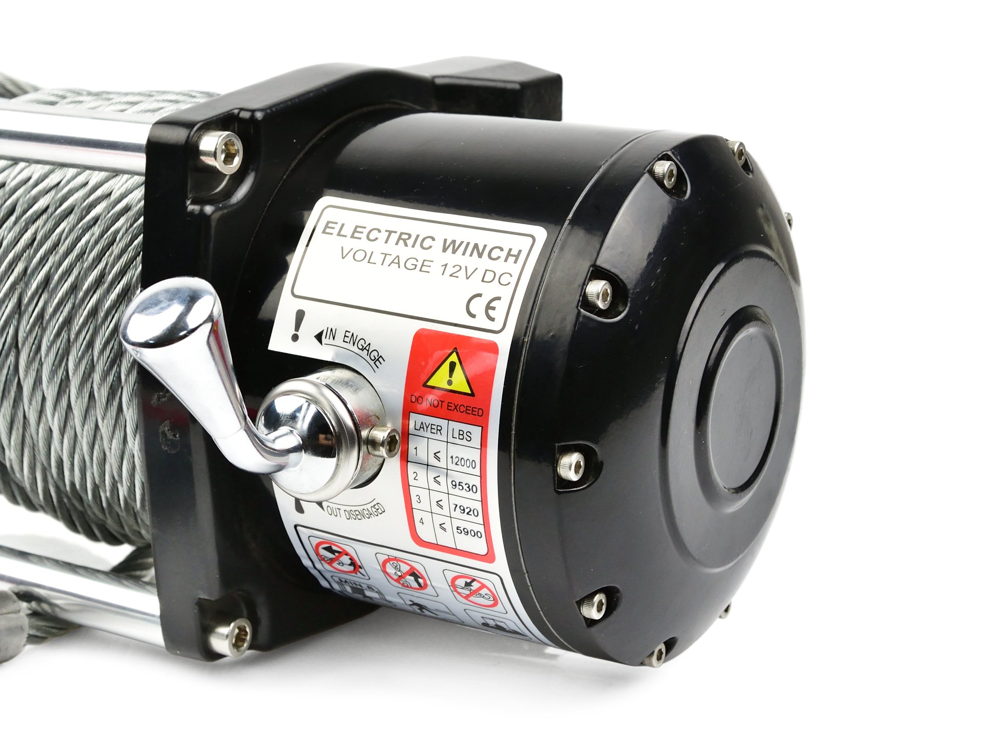 GEKO G81707 LANOVÝ ELEKTRICKÝ NAVIJAK kladkostroj ZDVIHÁK 12V 5443kg