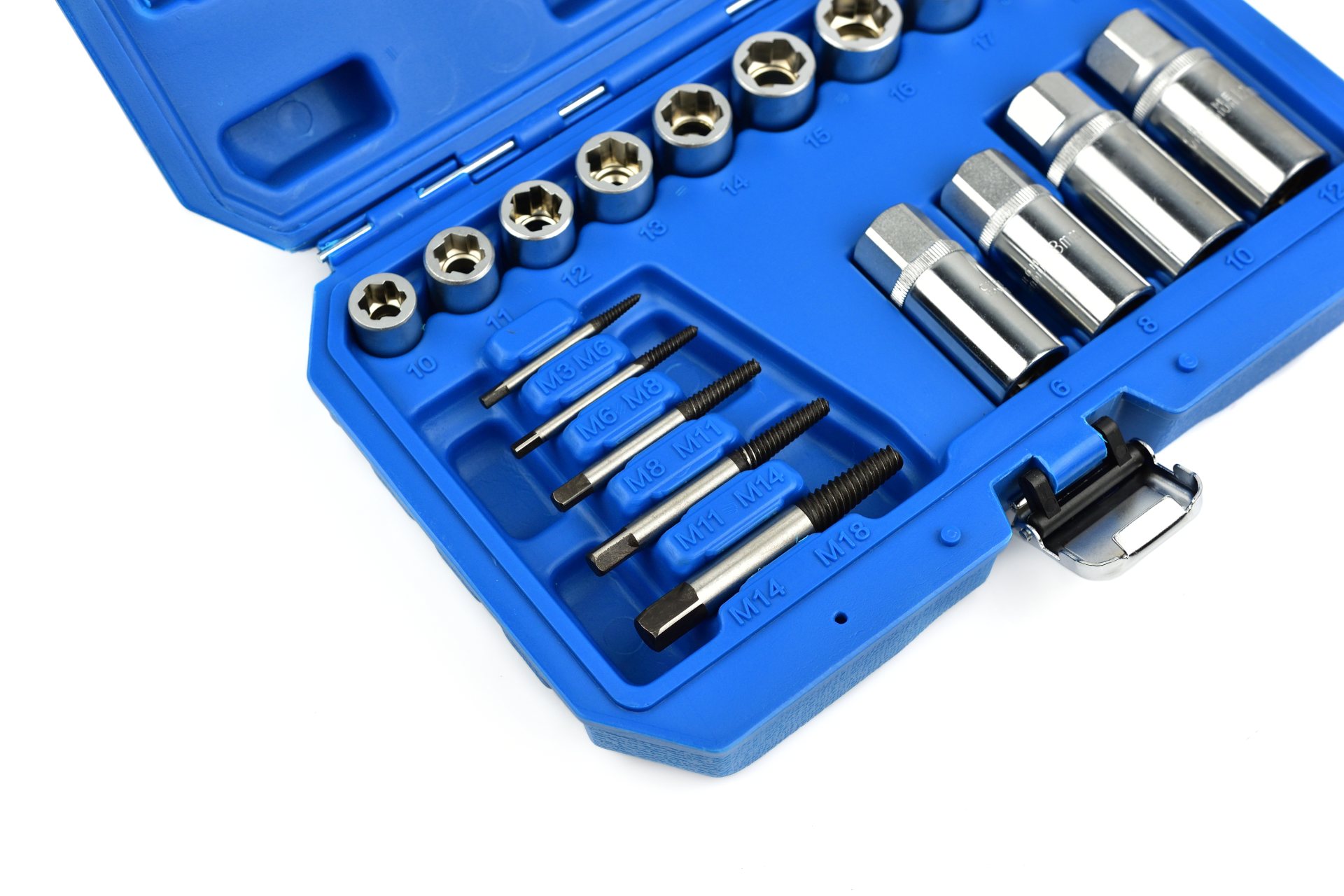 GEKO G30035 Vyťahovače skrutkovače na zlomené skrutky a kolíky 18ks 