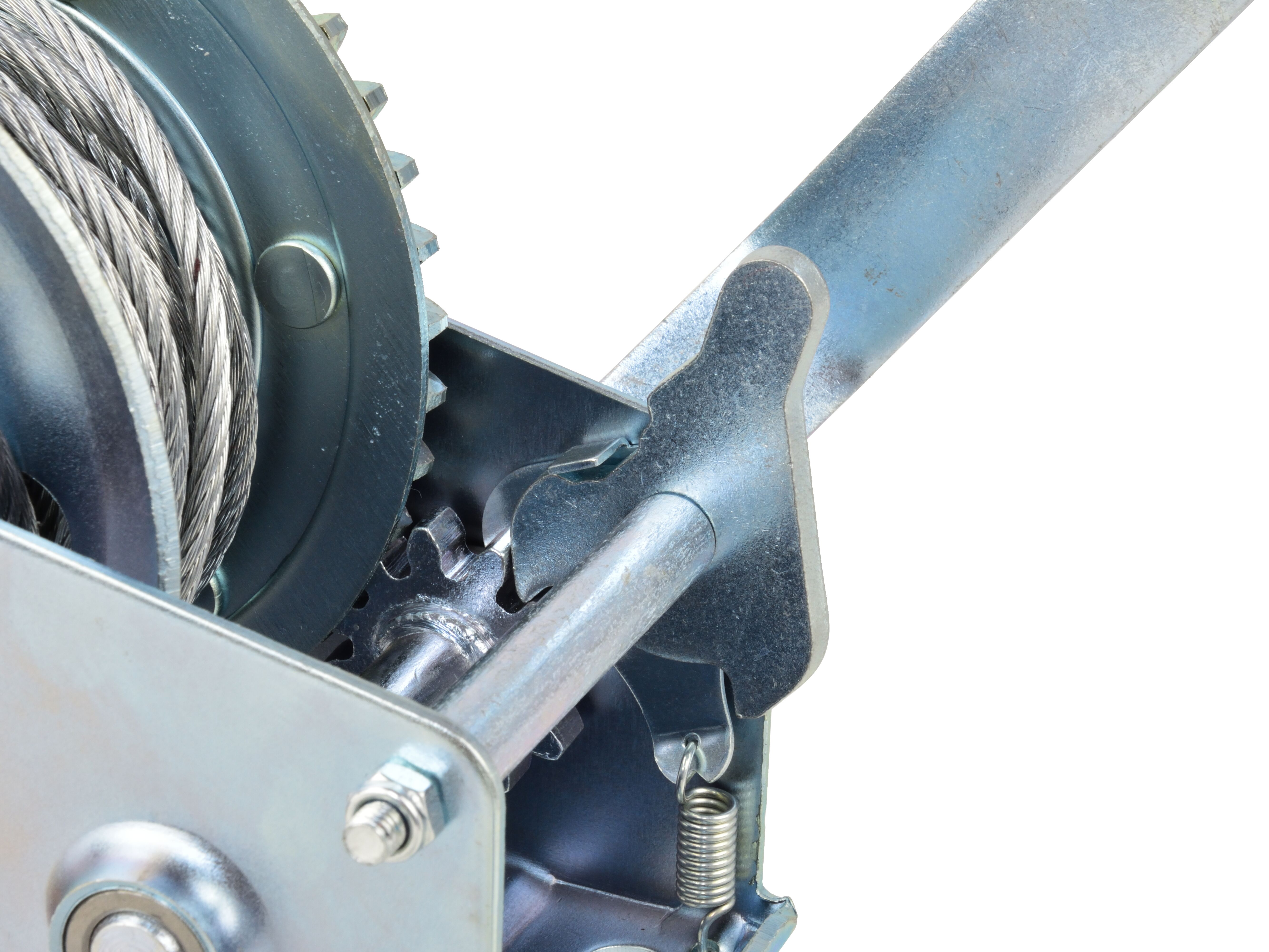 GEKO G01080 Ručný lanový navijak 450 kg lano 10 m kladkostroj 