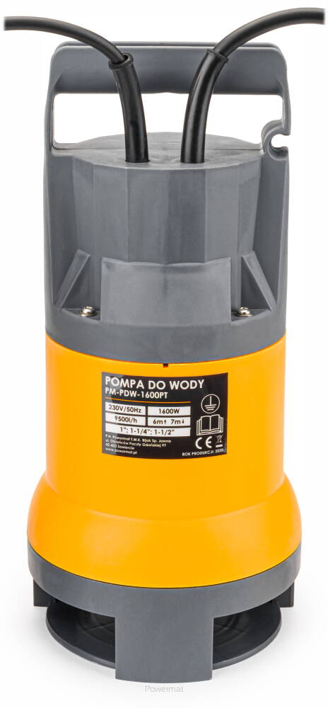 POWERMAT PM-PDW-1600PT PONORNÉ ČERPADLO NA VODU S PLAVÁKOM 1600W