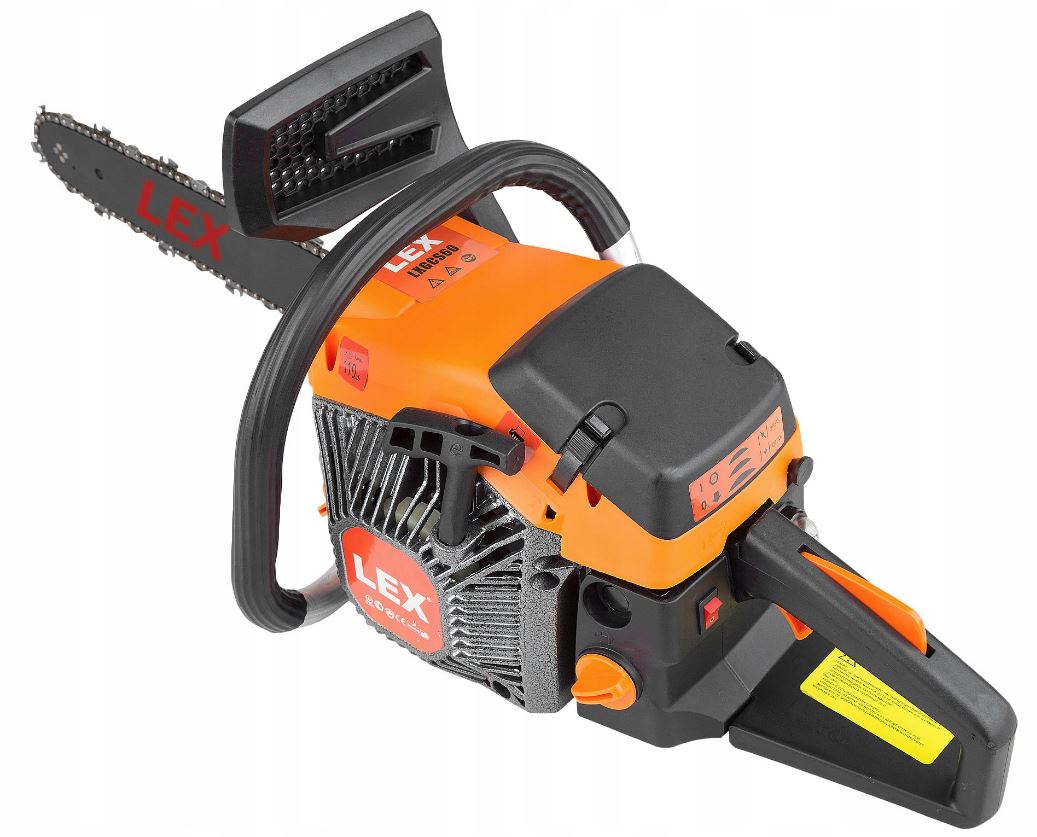 LEX LXGCS50 / LXGCS60 Motorová řetězová pila LEX, 2 lišty + 2 řetězy 4500 W / 6,5 HP