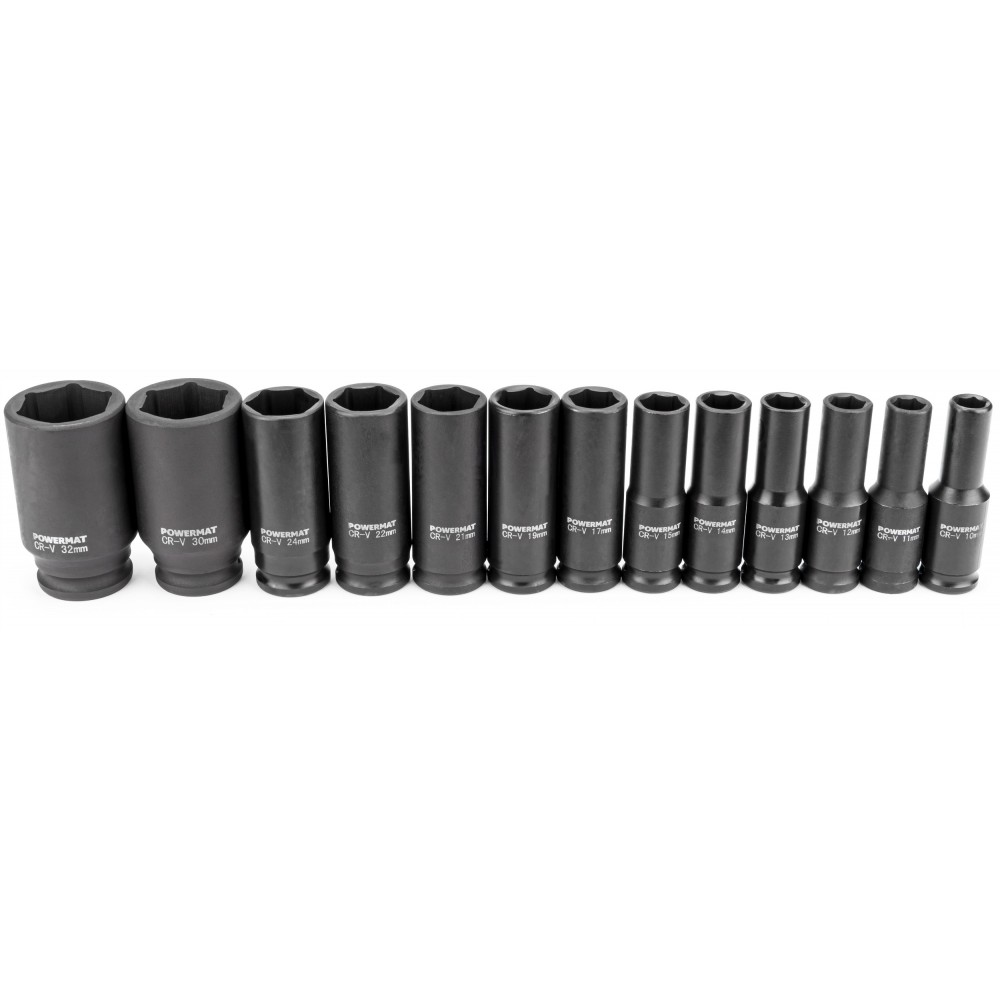 POWERMAT PM-ZNU-13-0.5T Sada nástrčných hlavíc 10-32 1/2''
