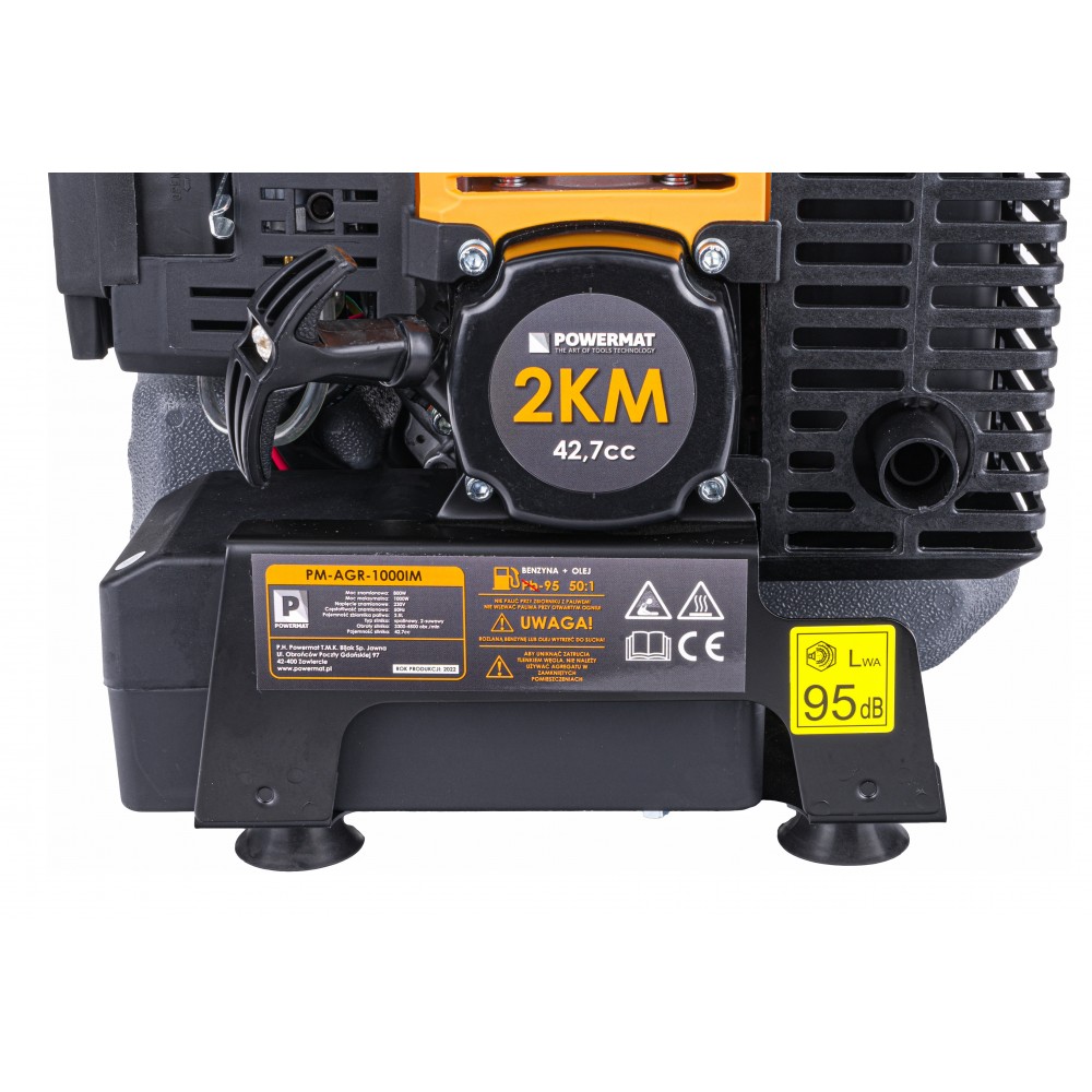 POWERMAT PM-AGR-1000IM GENERÁTOR PRÚDU ELEKTROCENTRALA 2HP 1000W