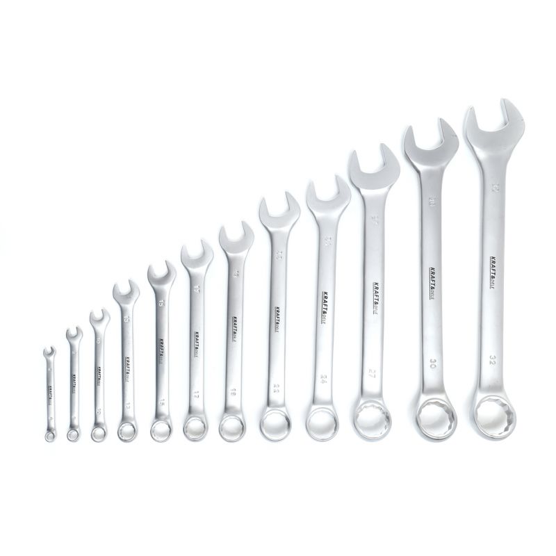 Kraft&Dele KD10938 Dvojstranné očkové ploché kľúče sada 12ks 6-32mm puzdro