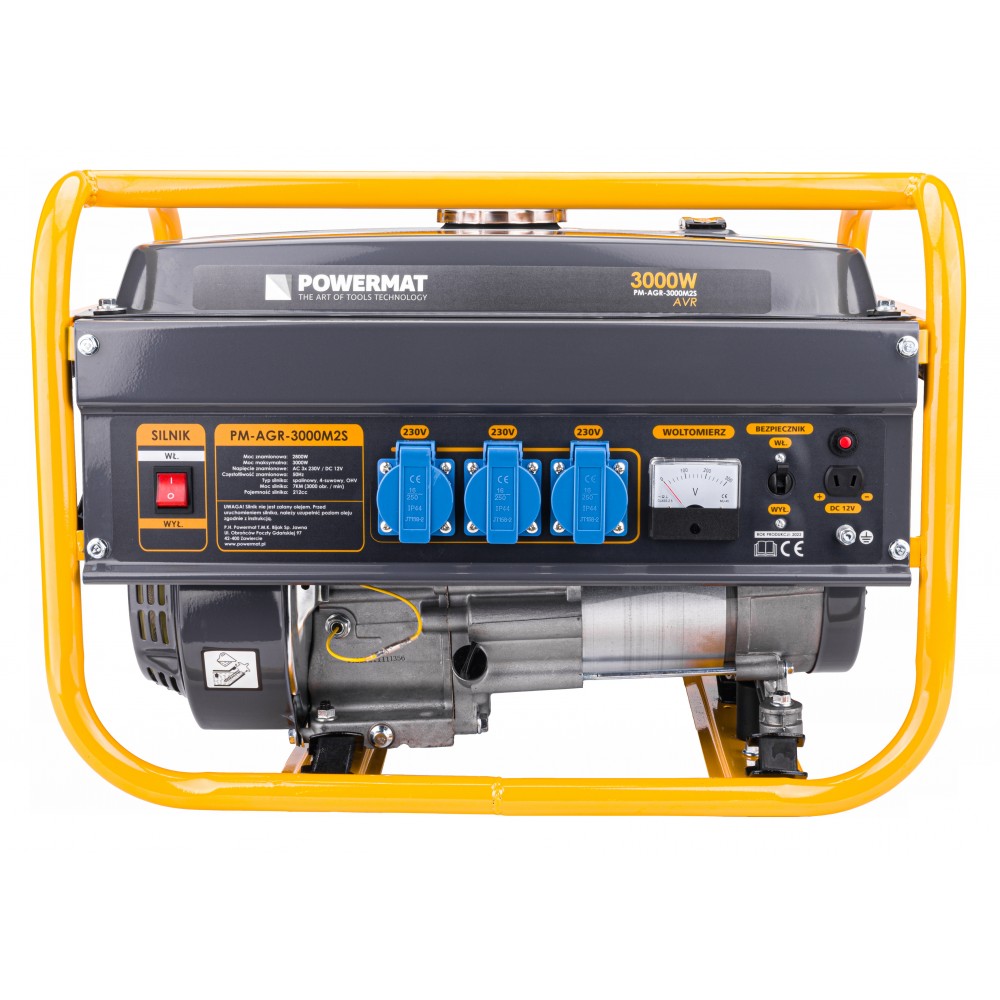 POWERMAT PM-AGR-3000M2S ELEKTROCENTRÁLA GENERÁTOR PRÚDU 3000W AVR