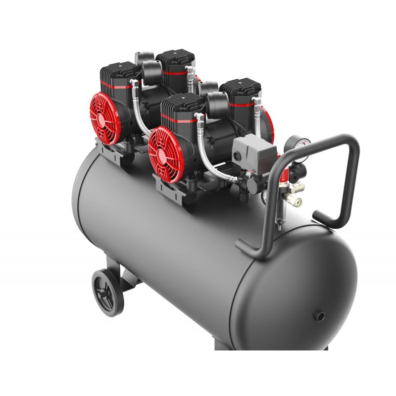 KRAFT&DELE KD1392 BEZOLEJOVÝ KOMPRESOR 100L 1500W X2