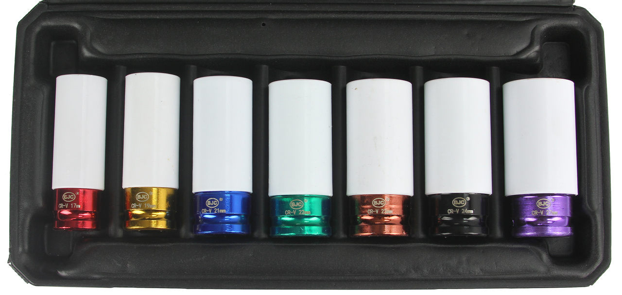 Mar-pol M58269 Nástrčné rázové kľúče hlavice pre hliníkové disky 17-27mm