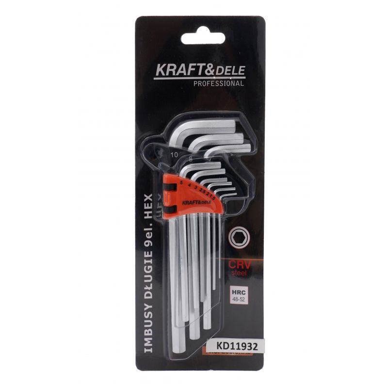 KRAFT&DELE KD11932 Imbusové kľúče imbusy HEX 9ks