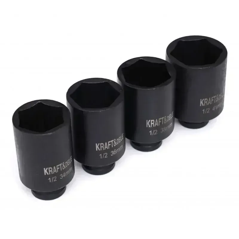 Kraft&Dele KD11753 Nástrčné hlavice kľúče 1/2" 4ks 34-41mm sada 6-hran