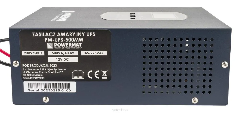 POWERMAT PM-UPS-500MW Záložný zdroj pre PC servery s LCD (UPS) 500VA 300W