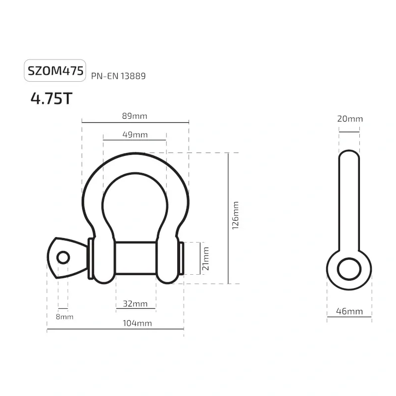 IRMA SZOM475 OMEGA zosilnený strmeň HDS 4,75T 126x89mm 10ks