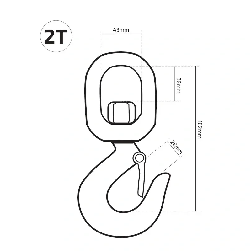 IRMA HOC2 Otočný hák s poistkou 2000kg