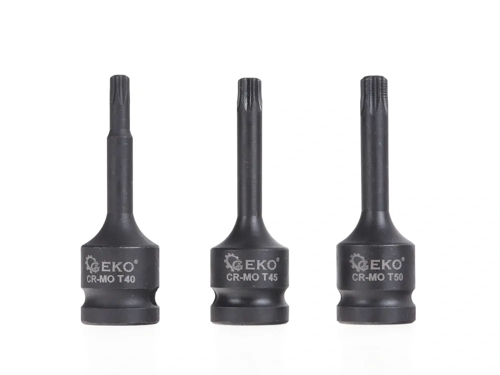 GEKO G10526 Nástrčné hlavice kľúče 9 ks T20-T70 CR-MO