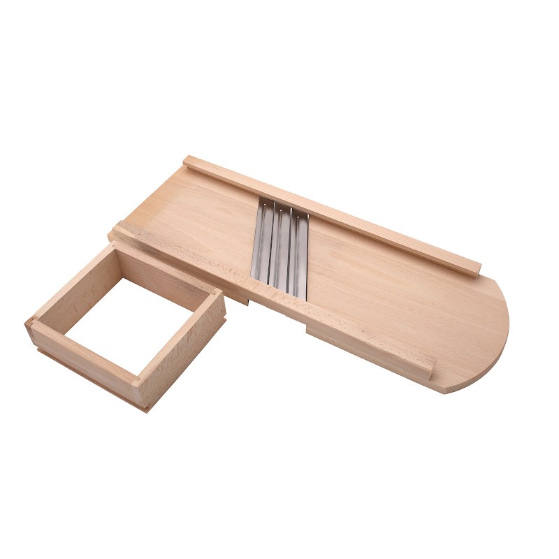 IRMA DDD124 Drevené strúhadlo krájač na kapustu zeleninu 3-nožový 65cm