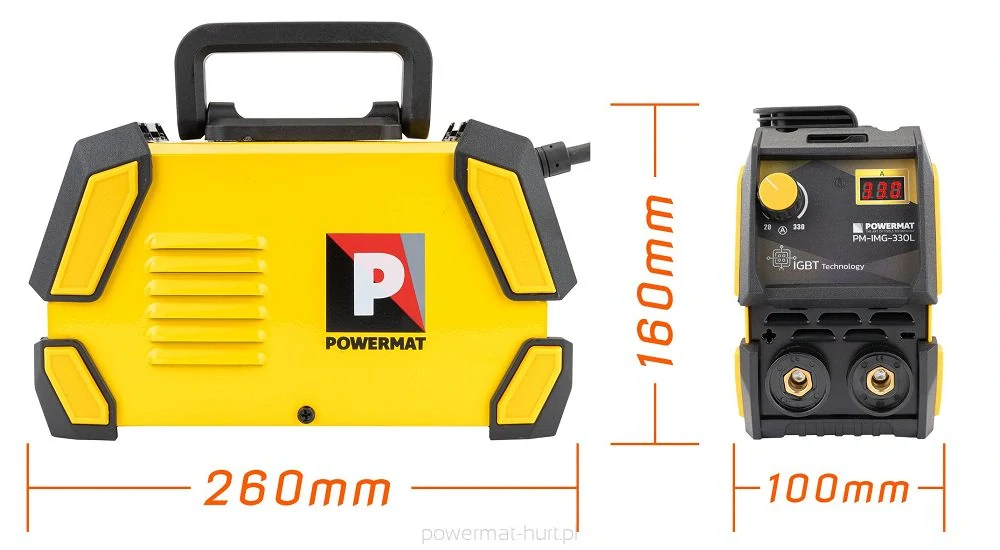 POWERMAT PM-IMG-330L Invertorová zváračka LCD MMA 330A IGBT