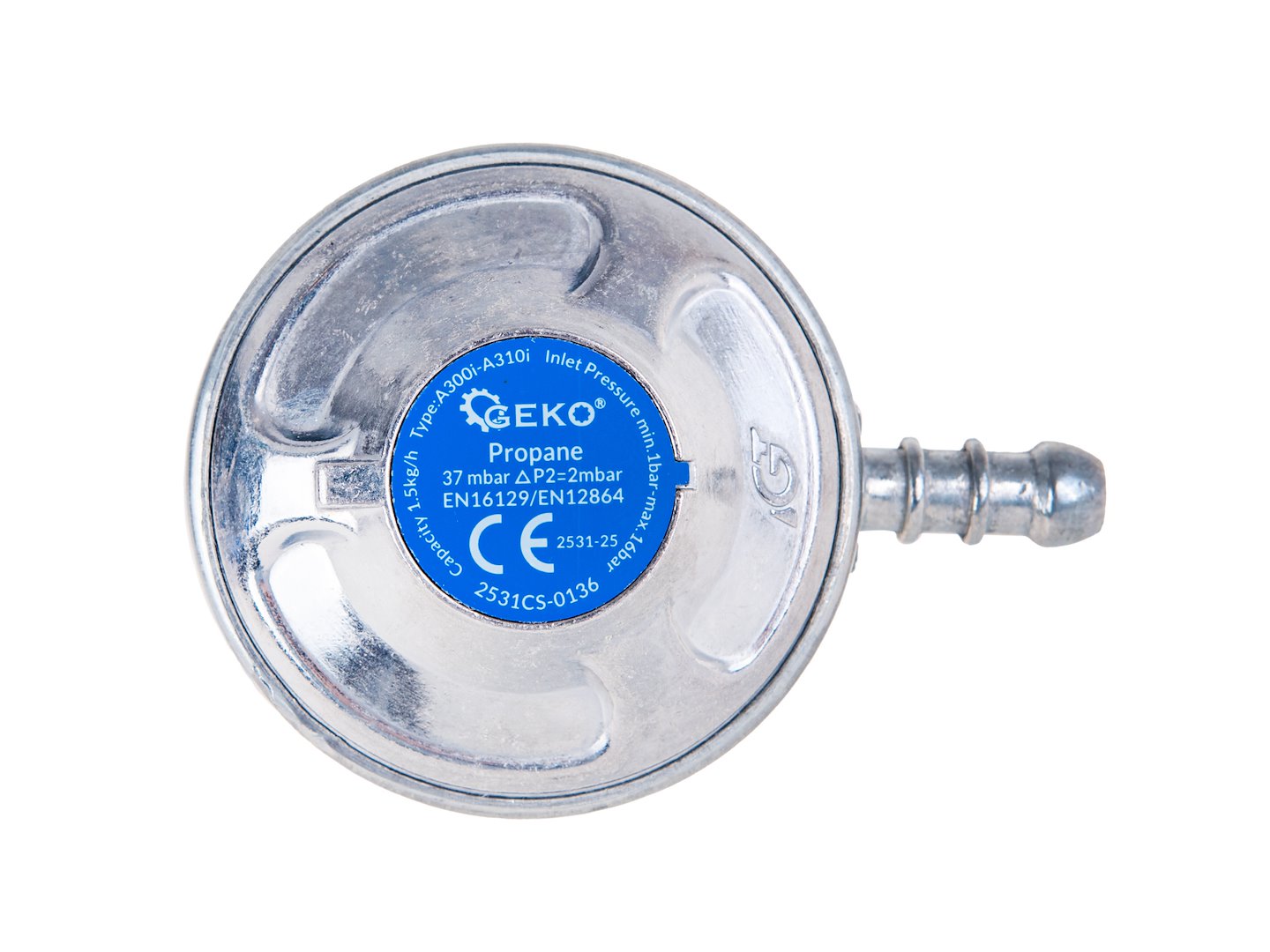 GEKO G80547 Redukce regulátoru plynu uhlový 37mbar 1,5kg/h