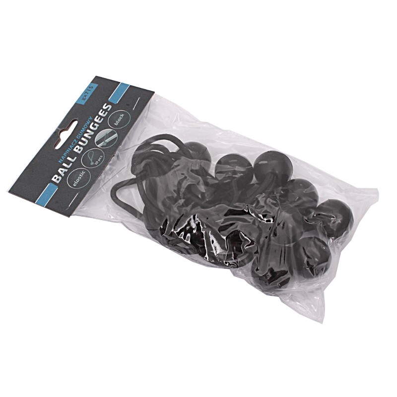 IRMA GX715 Gumový napínák s kuličkou Ball bungess černý 15cm 5sad