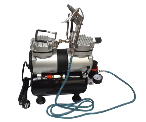 MAGMA 30T Dvojpiestový kompresor 3,5L 6bar +pištoľ + hadica